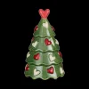 Ygo Kerstboom CORSIN Hartjes Keramiek Wit/Groen Ass.| Kerst