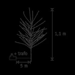 Ygo Kerstboom SPARIO Zwart 100LED| Kerst