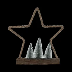Ygo Kerstfiguur X-MAS Led Jute Ass| Kerst