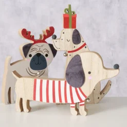 Ygo Kersthond BARNEY Hout Ass.| Kerst