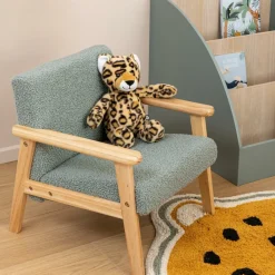 Ygo Kinderstoel BAZILE Poly Groen/Hout Nat.| Tapijten | Meubels