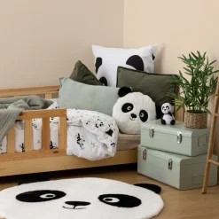 Ygo Kindertapijt PANDAI Panda Wit/Zwart| Slaapkamer|Accessoires