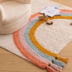 Ygo Kindertapijt RAINBOW Beige/Multi| Tapijten | Meubels