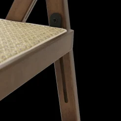 Ygo Klapstoel JACCO Ash Wood Walnut/Rotan| Klapstoelen
