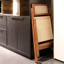 Ygo Klapstoel JACCO Ash Wood Walnut/Rotan| Klapstoelen