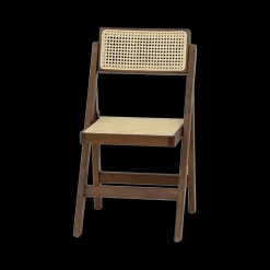 Ygo Klapstoel JACCO Ash Wood Walnut/Rotan| Klapstoelen