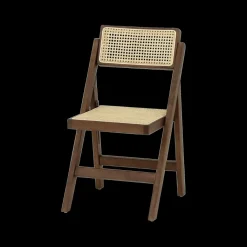 Ygo Klapstoel JACCO Ash Wood Walnut/Rotan| Klapstoelen