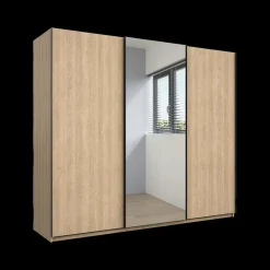 Ygo Kleerkast BABETTE Eik B250| Schuifdeurkasten