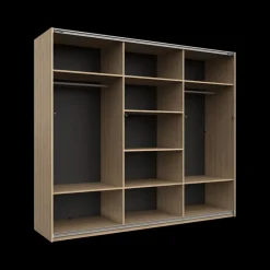 Ygo Kleerkast BABETTE Eik B250| Schuifdeurkasten