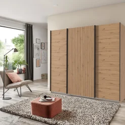 Ygo Kleerkast GERONA Artisan Eik B250| Schuifdeurkasten
