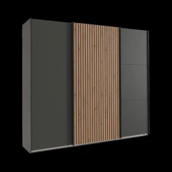 Ygo Kleerkast GERONA Grafiet/Artisan Eik B250| Schuifdeurkasten