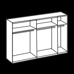 Ygo Kleerkast GERONA Grafiet/Artisan Eik B250| Schuifdeurkasten