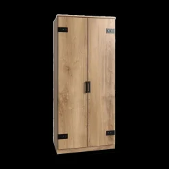 Ygo Kleerkast HUVAR Plankeneiche/Graphite B90| Jeugdkamerkasten|Kleerkasten