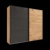 Ygo Kleerkast KICK Plankeneiche/Raw Steel B250| Schuifdeurkasten