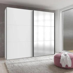 Ygo Kleerkast MENDOZA Wit B250| Schuifdeurkasten