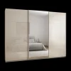 Ygo Kleerkast SWEDEN Champagne/Glas B271| Schuifdeurkasten
