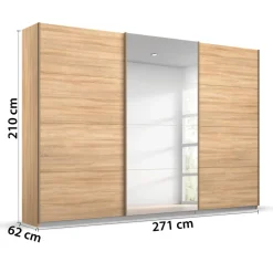 Ygo Kleerkast SWEDEN Eik Sonoma B271| Schuifdeurkasten