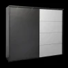 Ygo Kleerkast WATFORD Nox Zwart B245| Schuifdeurkasten