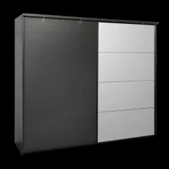 Ygo Kleerkast WATFORD Nox Zwart B245| Schuifdeurkasten