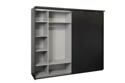Ygo Kleerkast WATFORD Nox Zwart B245| Schuifdeurkasten