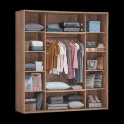 Ygo Kleerkast ZELDA French Oak B200| Schuifdeurkasten