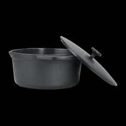 Ygo Kookpot ZANDER Ø24 met Deksel Zwart| Potten & Pannen