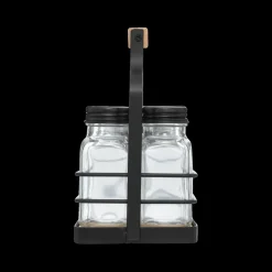 Ygo Kruidenrek BLACKWOOD 10Potjes Metaal/Hout| Keukenaccessoires|Kookaccessoires
