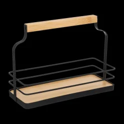 Ygo Kruidenrek BLACKWOOD 10Potjes Metaal/Hout| Keukenaccessoires|Kookaccessoires