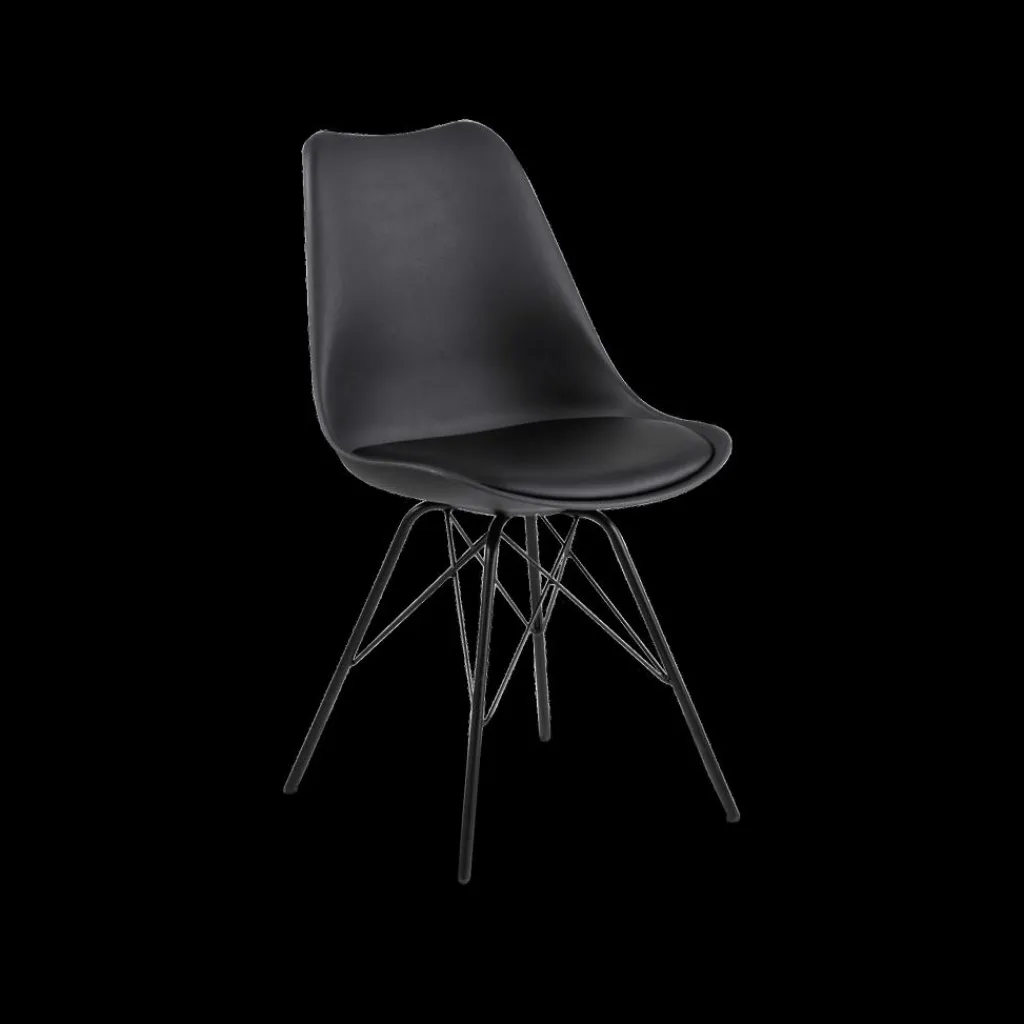 Ygo Kuipstoel KORDELIO PU leather look black| Stoelen