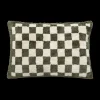 Ygo Kussen DAMDRO Dambordmotief Groen| Sierkussens & Plaids