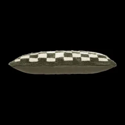 Ygo Kussen DAMDRO Dambordmotief Groen| Sierkussens & Plaids