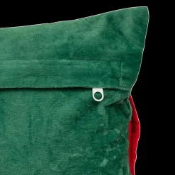 Ygo Kussen GIFTY Groen met Strik Rood| Kerst