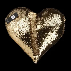 Ygo Kussen HARTIES Hart Glitter Goud| Sierkussens & Plaids