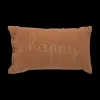 Ygo Kussen JOLEIN HAPPY Katoen Terra| Decoratieve Accessoires|Accessoires