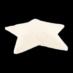 Ygo Kussen STAR Ster Teddy Poly Wit| Decoratieve Accessoires|Accessoires