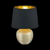Ygo Lamp LUXOR L Ker. Gd/Zw+Kap Zwart| Tafellampen
