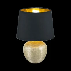 Ygo Lamp LUXOR L Ker. Gd/Zw+Kap Zwart| Tafellampen