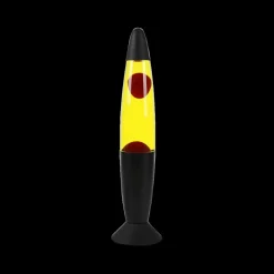 Ygo Lavalamp LAVED Geel/Rood Voet Zwart| Decoratieve Accessoires|Kinderverlichting