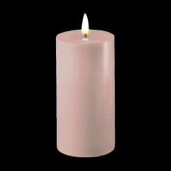 Ygo LED-Kaars LYS 7,5 x 15 Rose| Woondecoratie