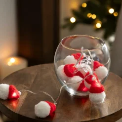 Ygo Lichtslinger MUTSI Kerstmutsjes Wit/Rood| Kerst