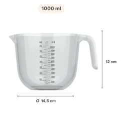 Ygo Maatbeker CHEF IT Glas 1L m/Deksel Nordic Sage| Keukenaccessoires|Kookaccessoires