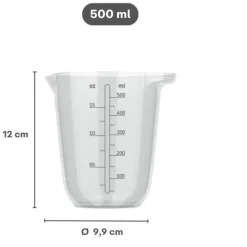 Ygo Maatbeker CHEF IT Glas 0,5L m/Deksel Chalk| Keukenaccessoires|Kookaccessoires