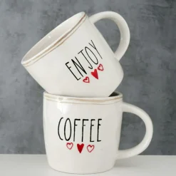 Ygo Mok ENJOY/COFFEE Wit/Zwart Ass.| Servies