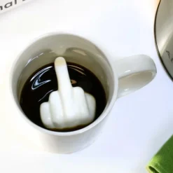 Ygo Mok MIDDLE FINGER 3D Ker. Wit| Servies