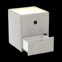 Ygo Nachttafel ASTEN Chenille 444/19 Grijs| Nachttafels
