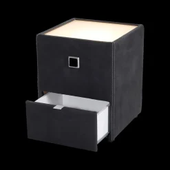 Ygo Nachttafel ASTEN Microvezel 469/09 Antraciet| Nachttafels