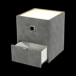 Ygo Nachttafel ASTEN Microvezel 411/19 Grijs| Nachttafels