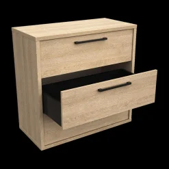 Ygo Nachttafel BABETTE 2 Laden Eik B52| Nachttafels