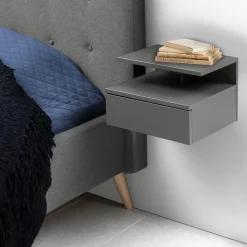 Ygo Nachttafel Hangend FREYDIS Grijs| Nachttafels