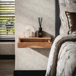 Ygo Nachttafel HIRO Hangend Massief Acacia| Nachttafels